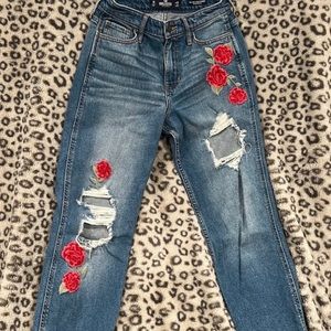 Hollister Floral Jeans size 1